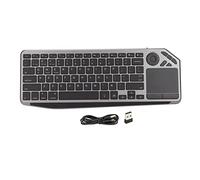 Bewinner Wireless Keyboard with Touchpad, 2.4G/BT Dual Mode Wireless Touch Keyboard, Accurate Cursor Control, Colorful Backlight TV Keyboard for Laptop,Tablet Multimedia