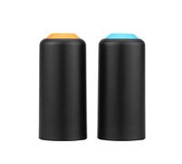 Bewinner Wireless Microphone Battery Cap Protective Screw Cover for PGX Mic, 2 Colors, Suitable for PGX Wireless Microphone, Plastic, Black with Orange and Blue, 2 Pieces