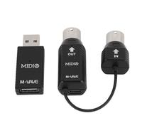 Bewinner Wireless MIDI Adapter, Low Latency 3ms Bluetooth MIDI to USB Controller for Digital Piano Keyboard, 2.4GHz Plug & Play for OS X and XP, 48H Battery, Type C Charging