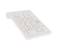 Bewinner Wireless Numeric Keypad, 2.4G Portable Number Pad with USB Receiver for Laptop Desktop PC, Financial Accounting Slim Mini Keyboard (White)