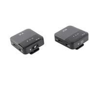 Bewinner Wireless Omnidirectional Microphone System with 2 Transmitters + Receiver for Interview Streaming,30-60M Range, for Camera Smartphone Vlog Video Recording, Black (one-trigger-one)