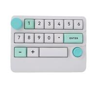Bewinner Wireless RGB Mechanical Numeric Keypad, Hot Swappable Macro Programmable Numpad with Joystick,Knob, Tri-Mode 15 Key Keyboard for Gaming, Programming, PC Laptop (White Green)