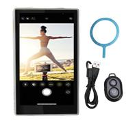 Bewinner Wireless Selfie Monitor Screen, Magnetic Mount with Bluetooth Remote, 3 Level Brightness, Rear Camera Display for Vlog Live Stream, No Delay Mirroring, 3.97 Inch 480x800