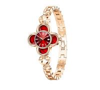 Bewinner Women Smart Bracelet Watch With Bluetooth WiFi, Four Leaf Clover Design 30m WaterResistant Metal Wearable Fitness Tracker Sleep And Sports Tracking Rose Gold