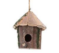 Bewinner Wooden Bird House, Decorative Hanging Birdhouse with Predator