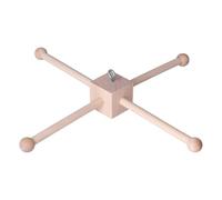 Bewinner Wooden Wind Baby Crib Mobile, Beech Wood Nursery Mobile for Infant Eyesight Development & Calming, No Battery Needed Motion