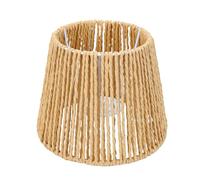 Bewinner Woven Paper Rope Lampshade Bell Shape for E27 E14 Table Lamp | Handwoven Cord Shade, Rustic Farmhouse Decor, Warm Ambient Glow, Small Bedside Lighting