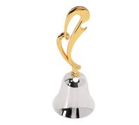 Bewinner Zinc Alloy Dinner Bell for Restaurant - Clear Loud Hand Call Bell, Silver Gold Finish, Multifunctional Dining Service for Weddings, Bars, and Family Gatherings