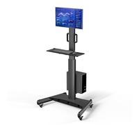 BEWISER Computer Lab Cart for 15-32 Inch Monitors, Mobile Computer Trolley,PC Workstation Desk for Dental Clinics, Healthcare and Nursing