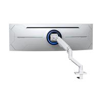 BEWISER Heavy Duty Monitor Arm Ultrawide Mount Monitors up to 57" and 20KG,Full Motion Height Swivel Aluminum Ergonomic Adjustable Arm with VESA 75 to 100mm(White)