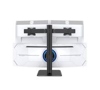 BEWISER Triple Monitor Stand Desk Mount- Vertical Heavy Duty Monitor Riser Fits Two 27 Inch& One 49 Inch Screen with Swivel, Tilt, Height Adjustable,weight capacity up to 33 lbs per Arm