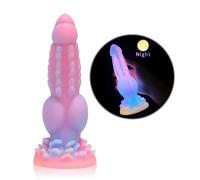 BEWISH 21.6cm Realistic Glow-in-The-Dark Dildo Large Diameter Monster Penis Dildo, Dragon-Shaped Anal Dildo with Strong Suction Cup Sex Toy for Men and Women