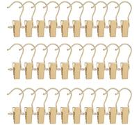BEWISHOME 30 PCS Gold Boot Hangers for Closet, Laundry Hooks with Clips, Boot Hanging Hold Clip, Clothes Pins, Space Saving Portable Travel Hangers Clip, Jeans, Tall Boots, Towel, Gold FYC30G