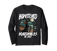 Bewitched Boardwalks in July Summerween Witch Long Sleeve T-Shirt