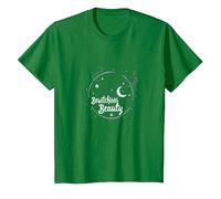 Bewitching Beauty: Enchanting Witch Hat Moon Stars T-Shirt, Kids, Kelly Green, 3 Years