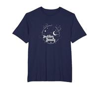 Bewitching Beauty: Enchanting Witch Hat Moon Stars T-Shirt, Men's Big and Tall, Navy, 3X Tall