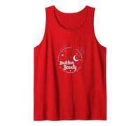 Bewitching Beauty: Enchanting Witch Hat Moon Stars Tank Top, Men, Red, XL