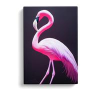 Bewitching Flamingo Canvas Print | Gallery Wrapped 30mm Frame Wall Art | 30x20 inches | Ready to Hang | Modern Animals Picture | Living Room Bedroom Lounge Office