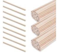 Bewudy 100Pcs Balsa Wood Sticks, 1/8 x 1/8 x 12 Inch Wood Strips Square Dowel Rods Hardwood Unfinished Wood Sticks for DIY Molding Crafts Projects Making