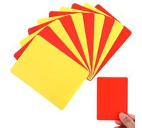 Bewudy 10pcs Soccer Referee Cards, Red Yellow Cards Referee Warning Penalty Card Resistant Referee Card Warning Ejection for Umpire Judge for Sport Competition Training