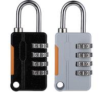 Bewudy 2 Pack Suitcase Padlocks 4 Digit Code Combination Padlocks, Luggage Locks Small Padlocks for Gym Locker Bike Gate Travel Suitcase Luggage Combo Digital Lock