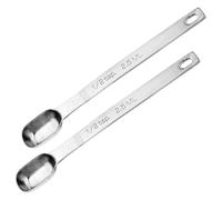 Bewudy 2PCS 1/2 Teaspoon, Stainless Steel Single Measuring Spoon, 2.5 ml Teaspoon Rectangular Individual Measuring Spoons (1/2Tsp | 2.5 ML | 2.5 cc | 1/2 Tablespoon)