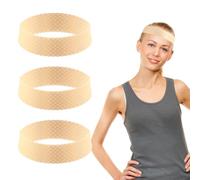 Bewudy 3 PCS Adjustable Silicone Wig Headband Grip, Women Men Wig Grip Band Adjustable Elastic Fixed Non-Slip Wigs Straps (Black, White, Skin Color)