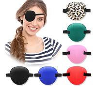 Bewudy 6PCS Eye Patch, 3D Adjustable Eye Patches, Amblyopia Lazy Eye Patches for Left or Right Eyes for Adults and Kids, 6 Colors Soft Eye Patches