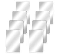 Bewudy 8 Pcs Acrylic Mirrors for Wall, 6 x 4 Inch Acrylic Mirror Tiles Self-Adhesive Small Mirror Stickers for Wall Rectangular Mirrors Sheet for Bathroom, Bedroom, Living Room, Home Gym Door
