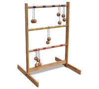 Bex Ladder Toss Garden Games - 9 Pieces with Carry Bag | American Ladder Golf | Throwing Games for Families, Kids & Adults | Outdoor, Summer Parties, Beach or Camping Games | Rubber Wood