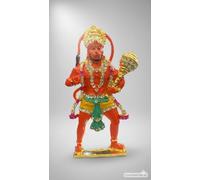 BEXCO Mini Hanuman Statue in Metal - Bajrang Bali Hindu God of Strength Figurine 4" " Tall for Car Dashboard puja Room and Gift