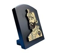 BEXCO Shri Guru Gobind Singh Ji Sikh Gurus Self Standing Wooden 3D photoframe for Table top, Showpiece car Dashboard