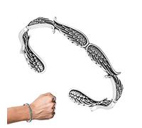 Bexdug Angel Wing Bangle, Angel Wings Retro Bangles - Adjustable Inspirational Angel Bangle Bracelets for Women Men