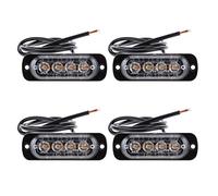 Bexdug Beacon Light | Mount Flashing Lights With 4 LED - Super Bright Waterproof Vehicles Trucks Strobe Lights, 12V-24V Beacon Warning Hazard Flash Strobe Lights Bar
