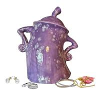 Bexdug Canister With Attitude, Large Ceramic Jar with Lid, Food Storage Jar, Cute Kitchen Decor, 20*18cm/7.87*7.09 inches