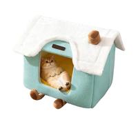 Bexdug Cat Bed Cave,Cute House Warm with Removable Pad,Pet Nest for Cats Small Dogs | for Cold Weather Kitten Puppy Indoor Bedroom Living Room Balcony Home Decor Dorm Apartment