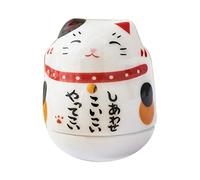 Bexdug Cat Desk Decor - Wobbler Ceramic Lucky Cat Toys for Home Decor - Rocking Kitten Decoration Table, Colorful Animal Ornament With Lively Expressions