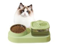Bexdug Cat Feeder And Water Dispenser,Large Capacity Leak-Proof Spill-Proof Cat Feeder - Slow Feeding Pet Supplies For Households Outdoor Use Kitten Care Senior Pets