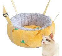 Bexdug Cat Hammock For Cage - Warm Soft Pet Cage Hammock | With Anti-slip Base Adjustable Straps And Hooks Plush Cat Swing Hammock