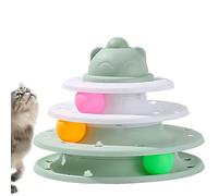 Bexdug Cat Tower Ball Toy | Track Interactive Cat Toy | Exerciser Tower Cat Ball Toy with Colorful Balls to Stimulate Chasing and Exercising Instinct