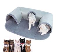 Bexdug Cat Tunnel for Indoor Cats,U Shape Cat Cave Washable Removable Cat Beds | Play Cat Couch with Plush Ball Foldable Pet Supplies for Small Cats