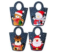 Bexdug Christmas Goodie Bag | Christmas Elk Deer Candy Handle Bags - Cute Tote for Prizes Cake Chocolates Beer Bottles Decorations Kids Adults Home Holiday Wedding Carnival