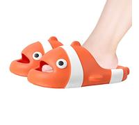 Bexdug Clownfish Slides - Non-Slip Open Toe Beach Slippers - Unisex Adults Cloud Slippers, Bathroom Shower Thick Sole Indoor and Outdoor Slides Sandals