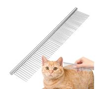 Bexdug Dog Grooming Comb | Stainless Steel Pet Grooming Dog Comb | Smooth Pet Hair Removal Comb Grooming Brush Metal Comb for Puppy Cat