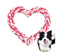 Bexdug Dog Rope Toy - Dog Chew Toy | Valentine's Day Heart Shaped Rope Dog Chew Toys, Pet Toys, Valentine's Day Puppy Throwing Toy for Valentine's Day Dog Supplies