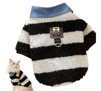 Bexdug Dog Snow Jacket, Pet Pullover Jumper With Bear Stripe Pattern, Warm Outfit For Dogs, Pet Cold Weather Coat, Dog Winter Clothes, Comfortable For Cat Small Dogs