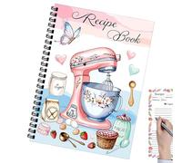 Bexdug Empty Cookbook,100 Sheets Spiral Recipe Book - Handwritten Planner Spiral Notebook Blank Cookbook for Baking Plans Beginners Meal Preparation and Daily Cooking Activities