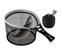Bexdug Fishing Net with Handle,Folding Scooper for Shrimp - Multifunctional Portable Retractable Fishing Net for Outdoor Stream Mountain Shallows Riverbeds Wading