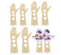 Bexdug Glove Blockers For Knitting - Wood Mitten Blocker,Gloves Display Model Gloves Form Mitten Stretchers Hollow Pattern Knitted Mitten Template