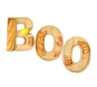 Bexdug Halloween Cheese Board - Boo Charcuterie Board Serving Tray Set,Wooden Platter Halloween Decorations for Home Kitchen Farmhouse Fall Table Desk Candy Dessert Cupcake Snack Fruit